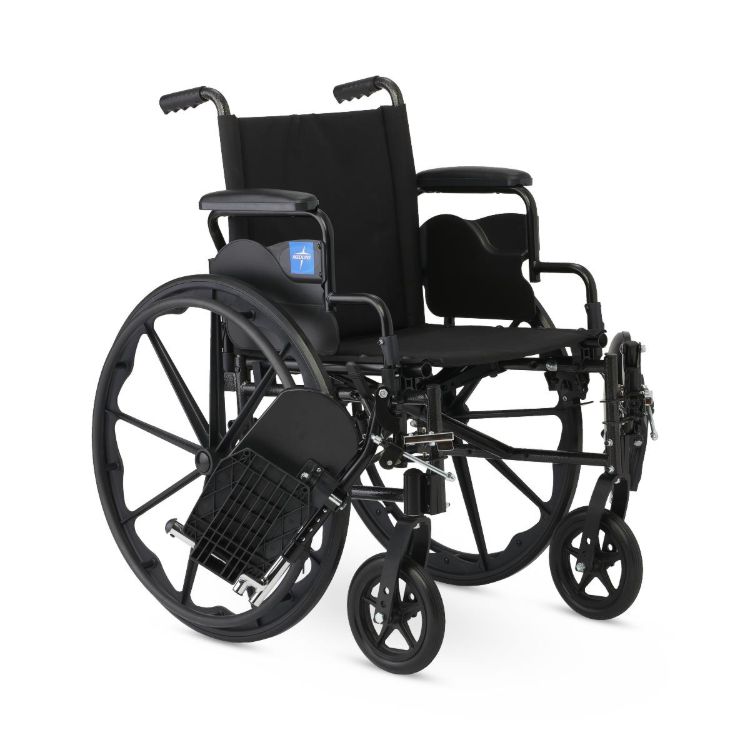 Guardian K4 wheelchair 18 inch with removable desk-length swing-back arms and elevating leg rests