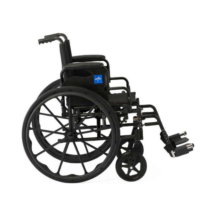 Guardian K4 wheelchair 18 inch with removable desk-length swing-back arms and swing-away footrests