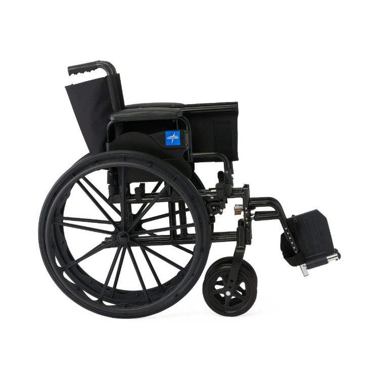 Guardian K4 wheelchair 18 inch with removable desk-length swing-back arms and swing-away footrests