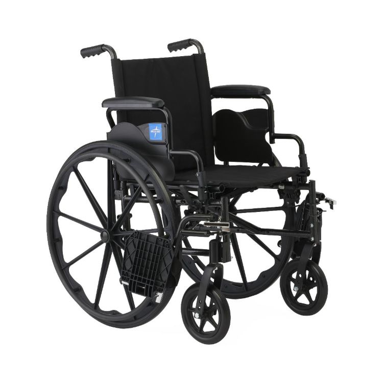 Guardian K4 wheelchair 18 inch with removable desk-length swing-back arms and swing-away footrests