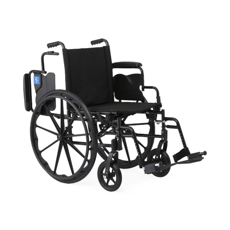 Guardian K4 wheelchair 18 inch with removable desk-length swing-back arms and swing-away footrests