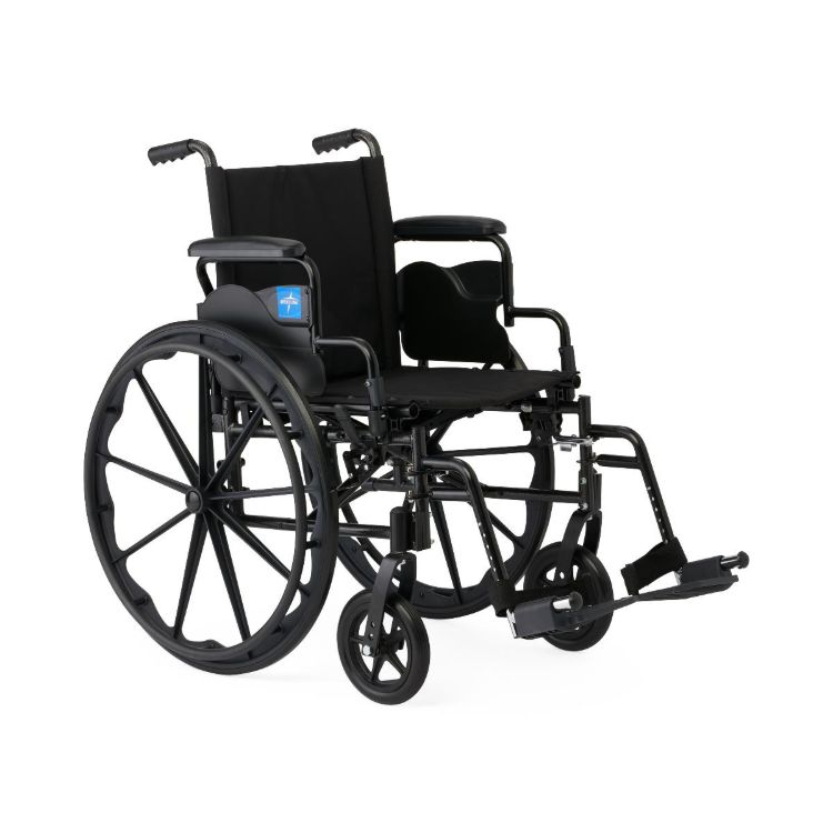 Guardian K4 wheelchair 18 inch with removable desk-length swing-back arms and swing-away footrests