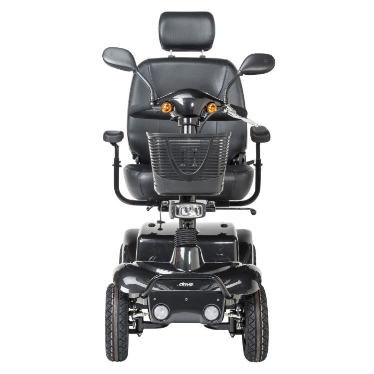 Prowler 3410 mobility scooter with captain’s seat backrest folded down