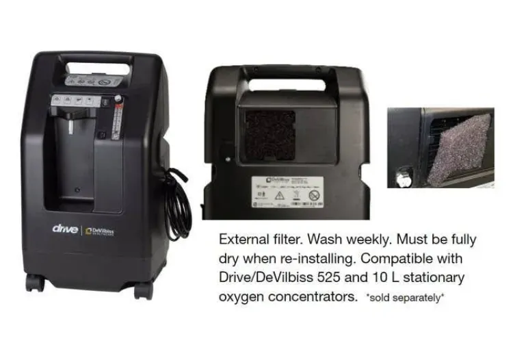 Cabinet Air Filter for Drive DeVilbiss 5L Oxygen Concentrator information